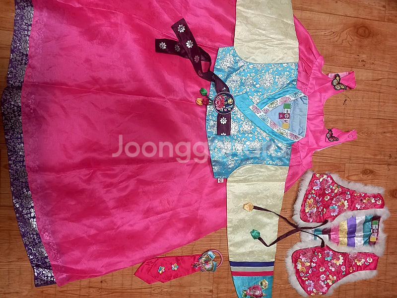 8호여아한복,배자,1호여아 양단한복,속치마--1
